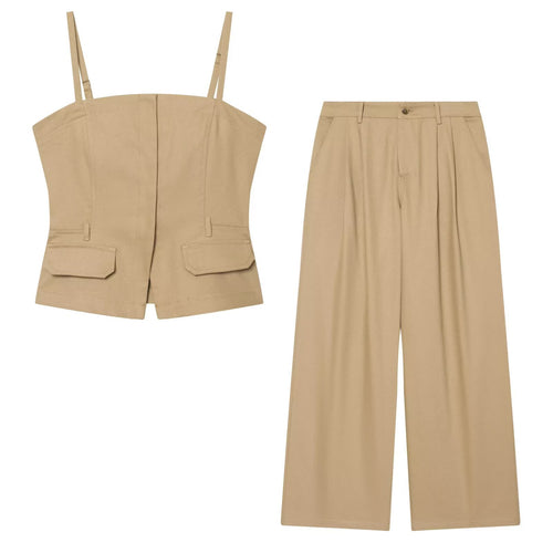 Damen elegante weit geschnittene Hochbundhose mit praktischen Taschen Drune