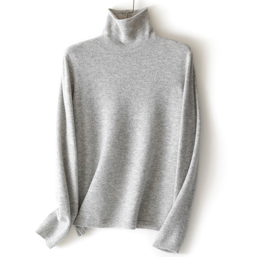 Damen Feinstrick Rollkragenpullover aus Kaschmirmischung leicht oversized Drune
