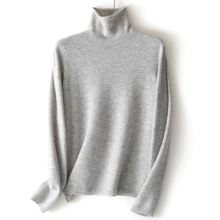 Damen Feinstrick Rollkragenpullover aus Kaschmirmischung leicht oversized Drune