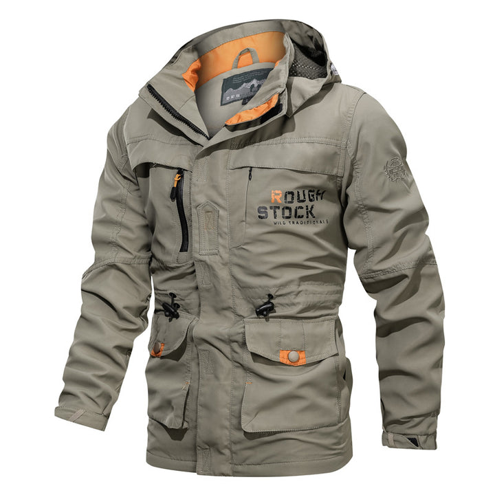 Herren nan wasserfeste und winddichte Outdoorparka mit abnehmbarer Kapuze Drune
