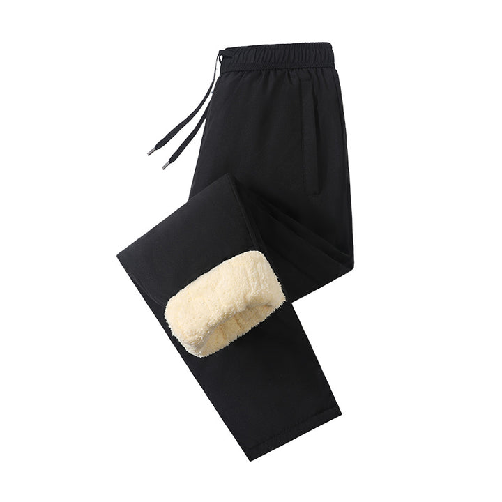 Herren Gefütterte Thermo-Softshell-Joggpant mit Teddyfutter & Kordelbund Drune
