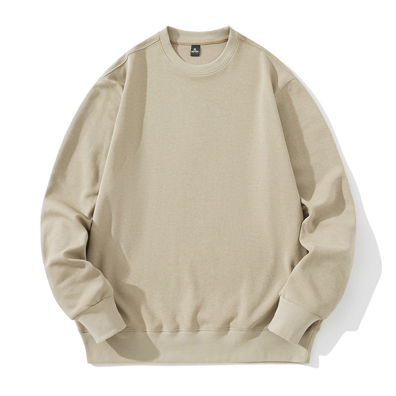 Unisex Oversize Rundhals-Sweatshirt aus Baumwollmischung mit gerippten Bündchen Drune