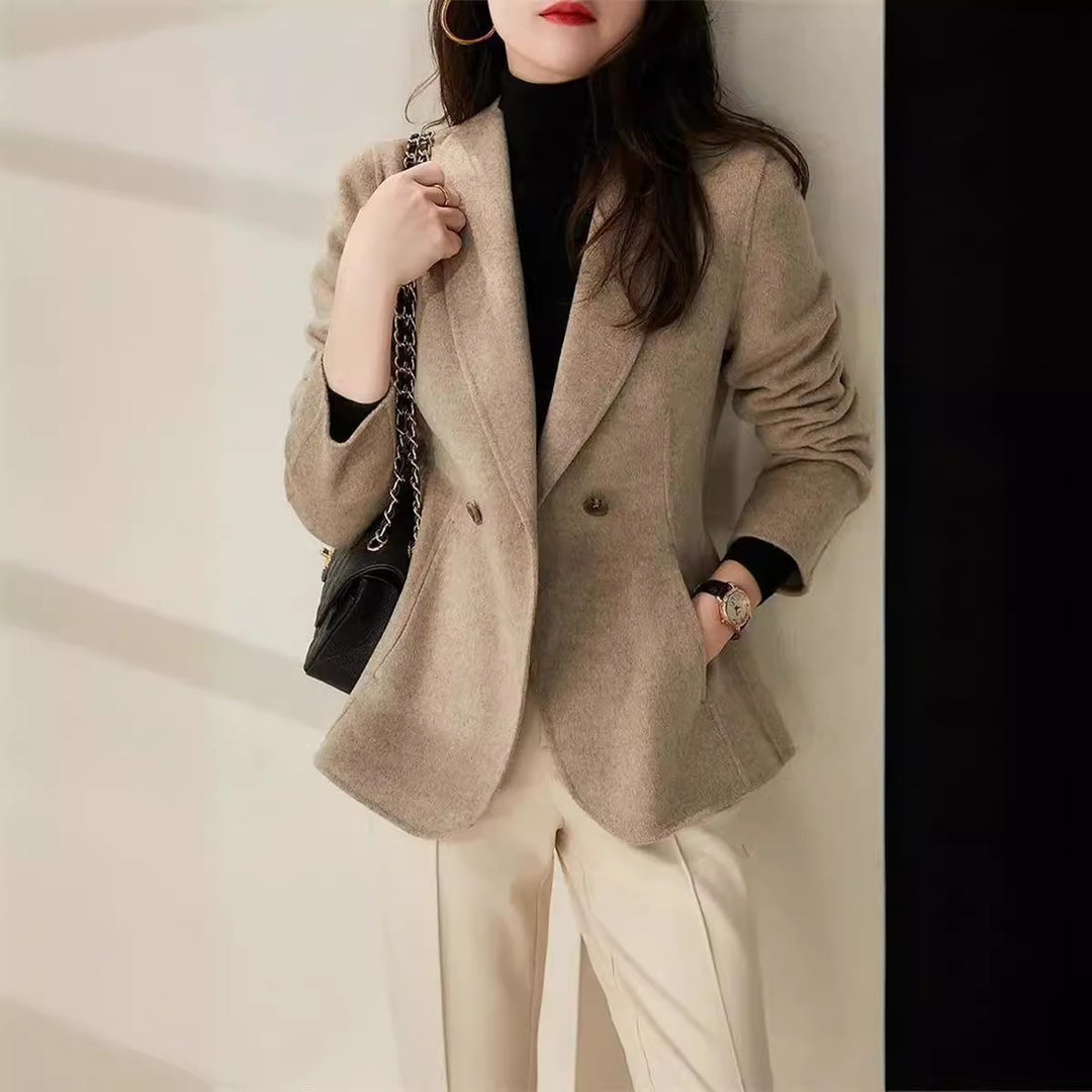 Damen Eleganter Wolle Blazer Drune