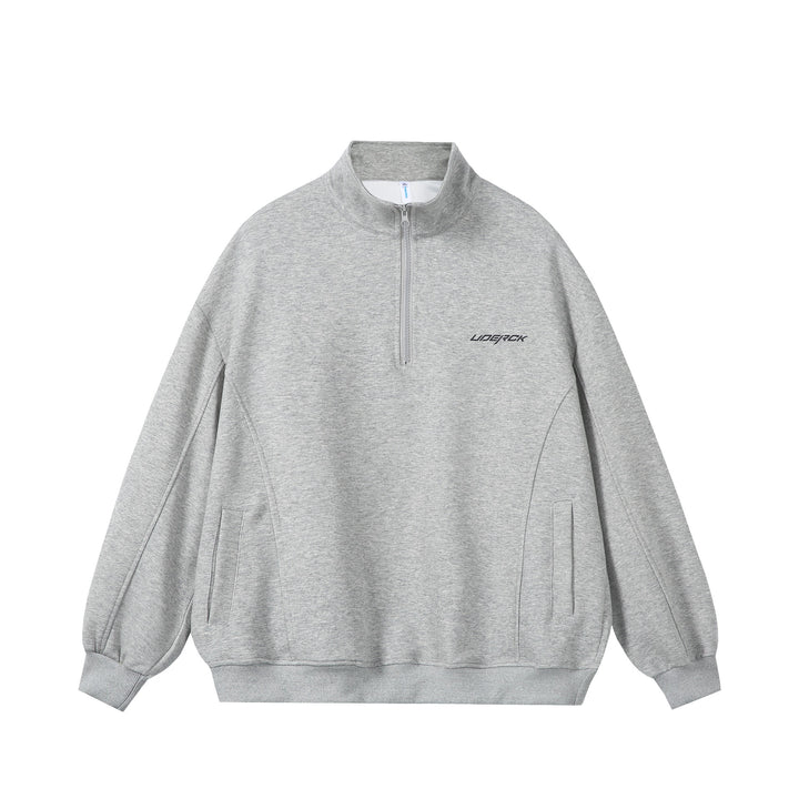 Unisex Oversize-Halbzip-Sweatshirt aus French-Terry mit Stehkragen Drune