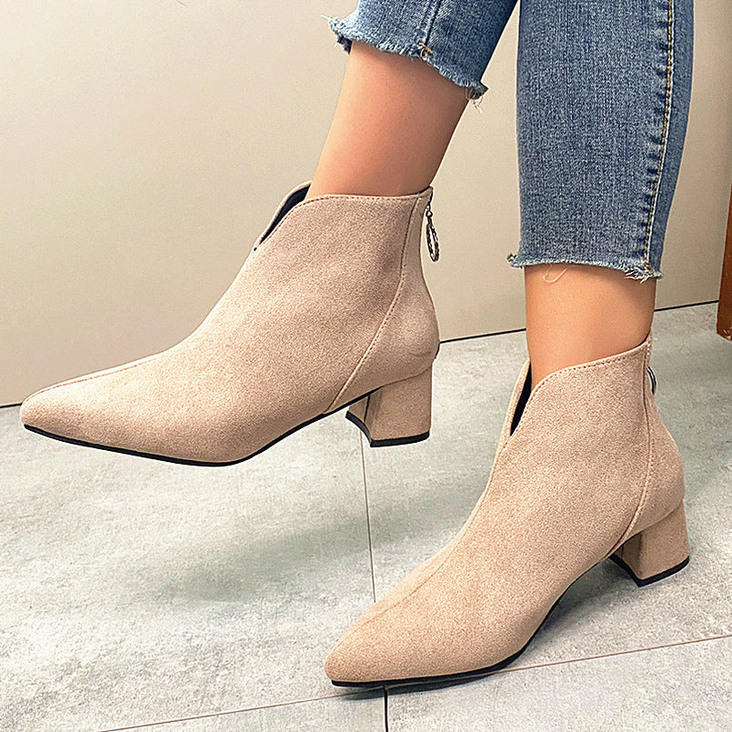 Damen Elegante und bequeme Stiefeletten Drune