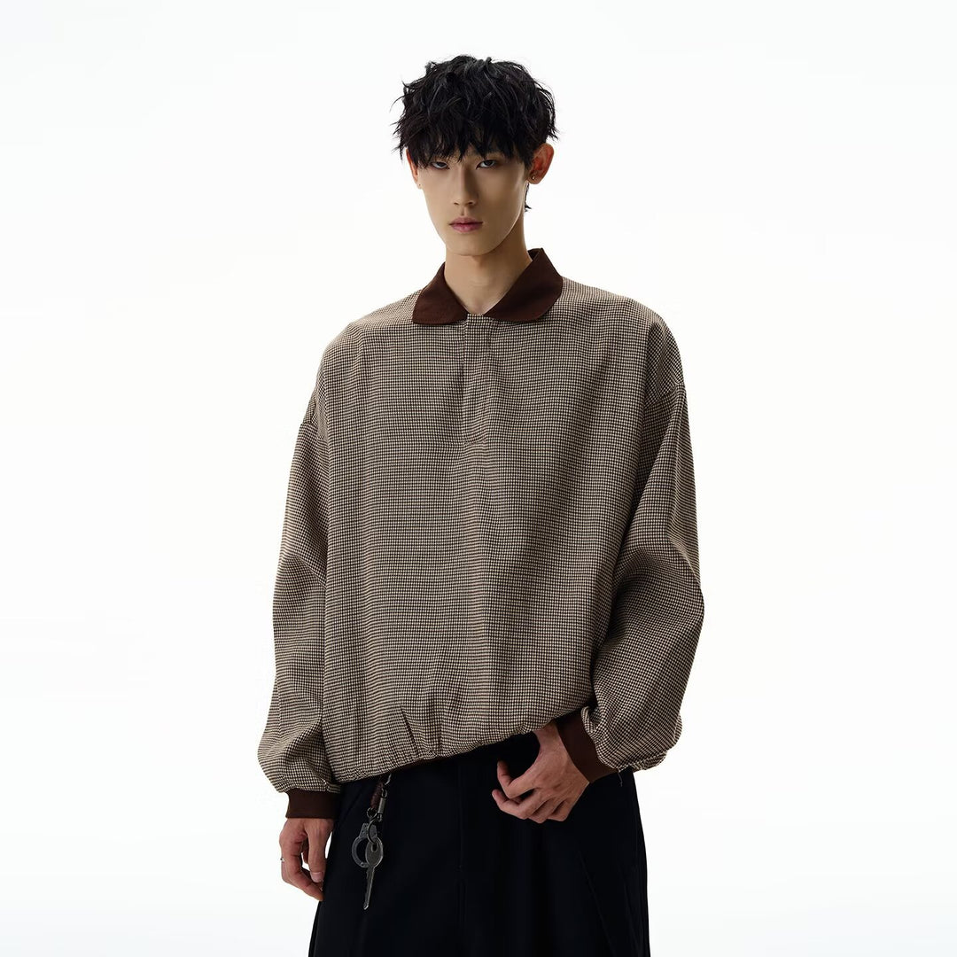 Herren Modischer Pullover mit Kragen Drune