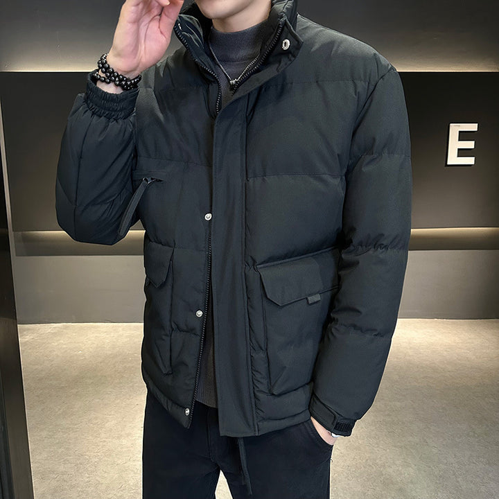 Herren Thermo-Steppjacke mit hohem Stehkragen und aufgesetzten Pattentaschen Drune