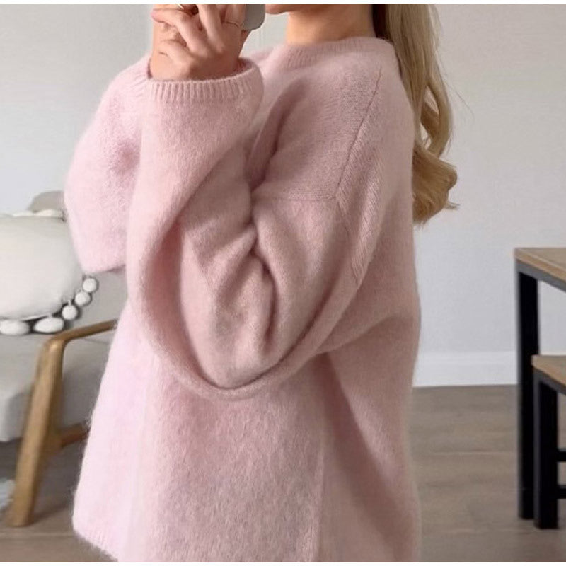 Damen Kuscheliger Oversized Pullover mit weitem Schnitt Drune