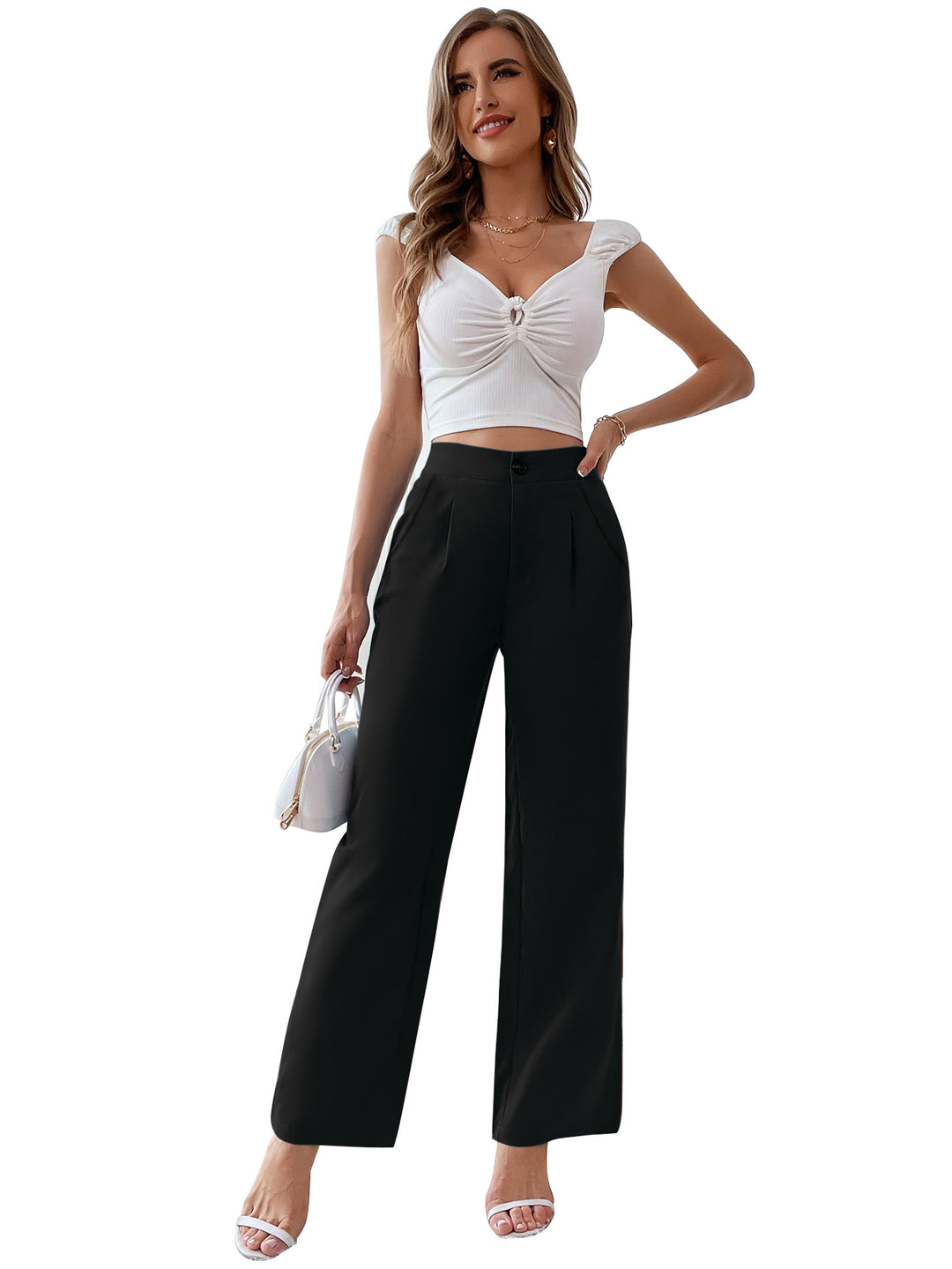 Damen elegante weite Hosen Drune