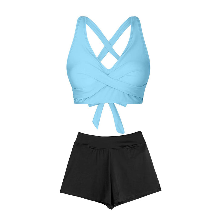 Damen Zweiteiliger Badeanzug mit floralem Design Drune