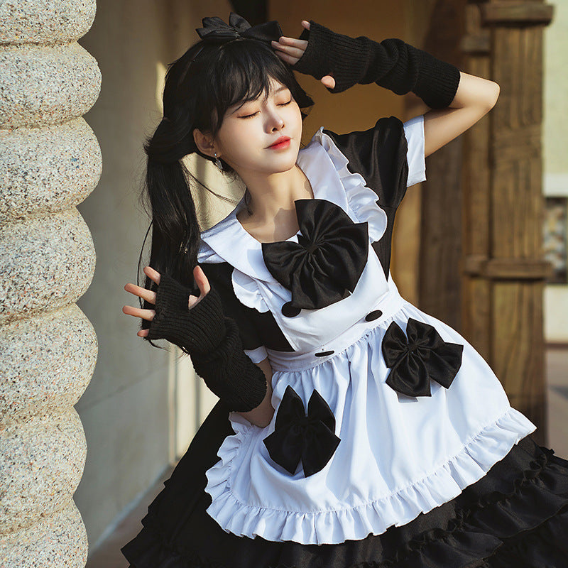 Damen verspieltes Kostümkleid mit Rüschendetails Drune