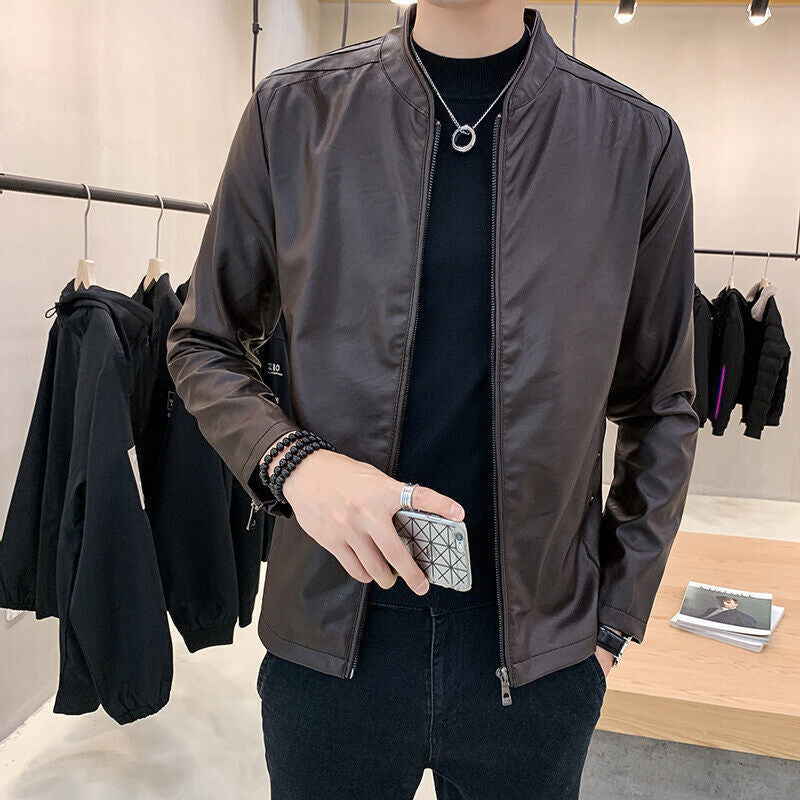 Herren Stilvolle Kunstlederjacke Drune 1788322149