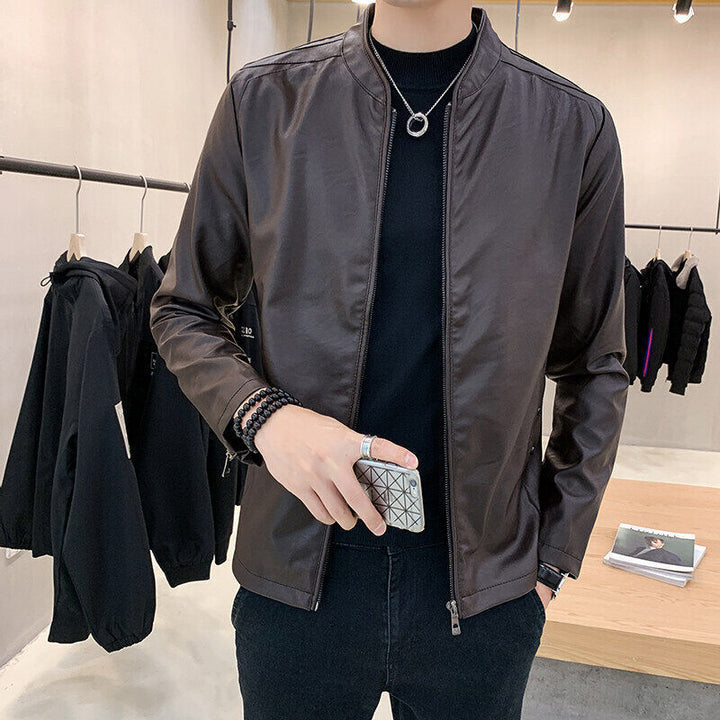 Herren Stilvolle Kunstlederjacke Drune 1788322149