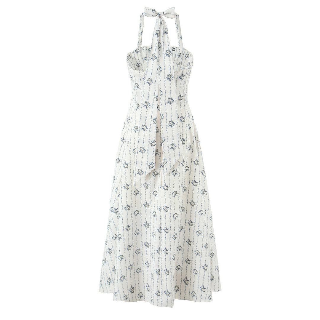 Damen A-Linien Sommerkleid mit floralem Muster Drune