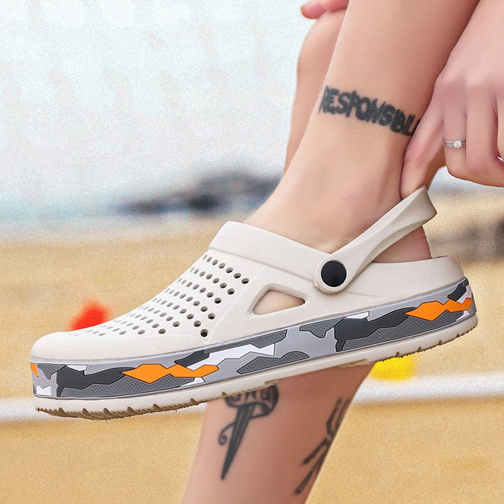 Damen Bequeme und luftdurchlässige Clogs mit modischer Sohle Drune
