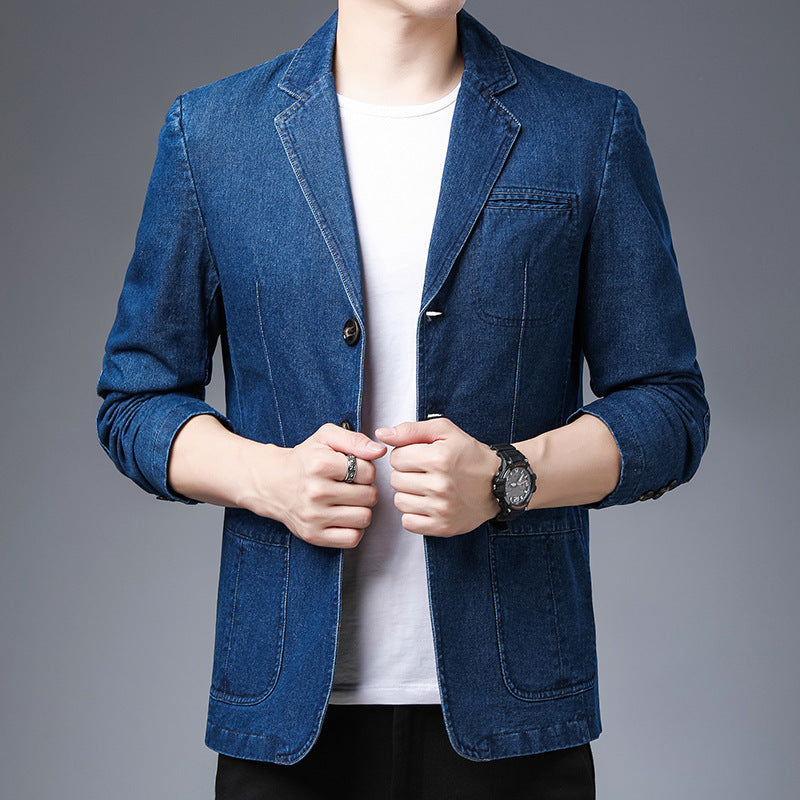 Herren Denim Blazer Drune