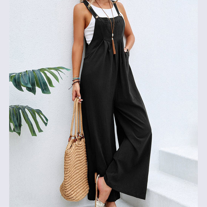 Damen weite Latzhose mit lässigem Schnitt und raffinierten Details Drune