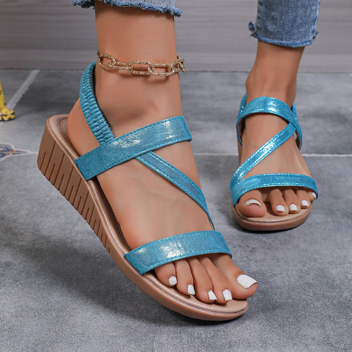 Damen modische Sandalen mit einzigartigem geflochtenem Riemendesign und hochwertiger Sohle Drune