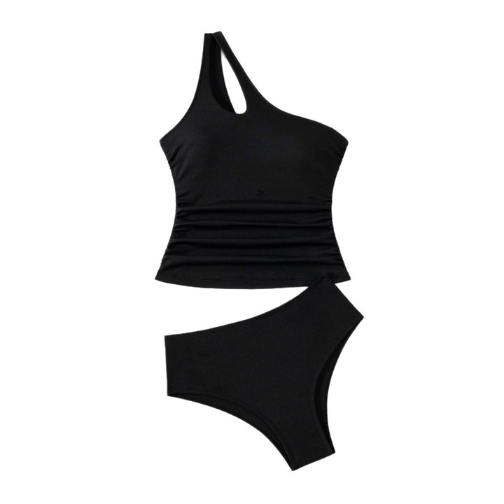 Damen Asymmetrischer Einteiler mit Raffung Drune