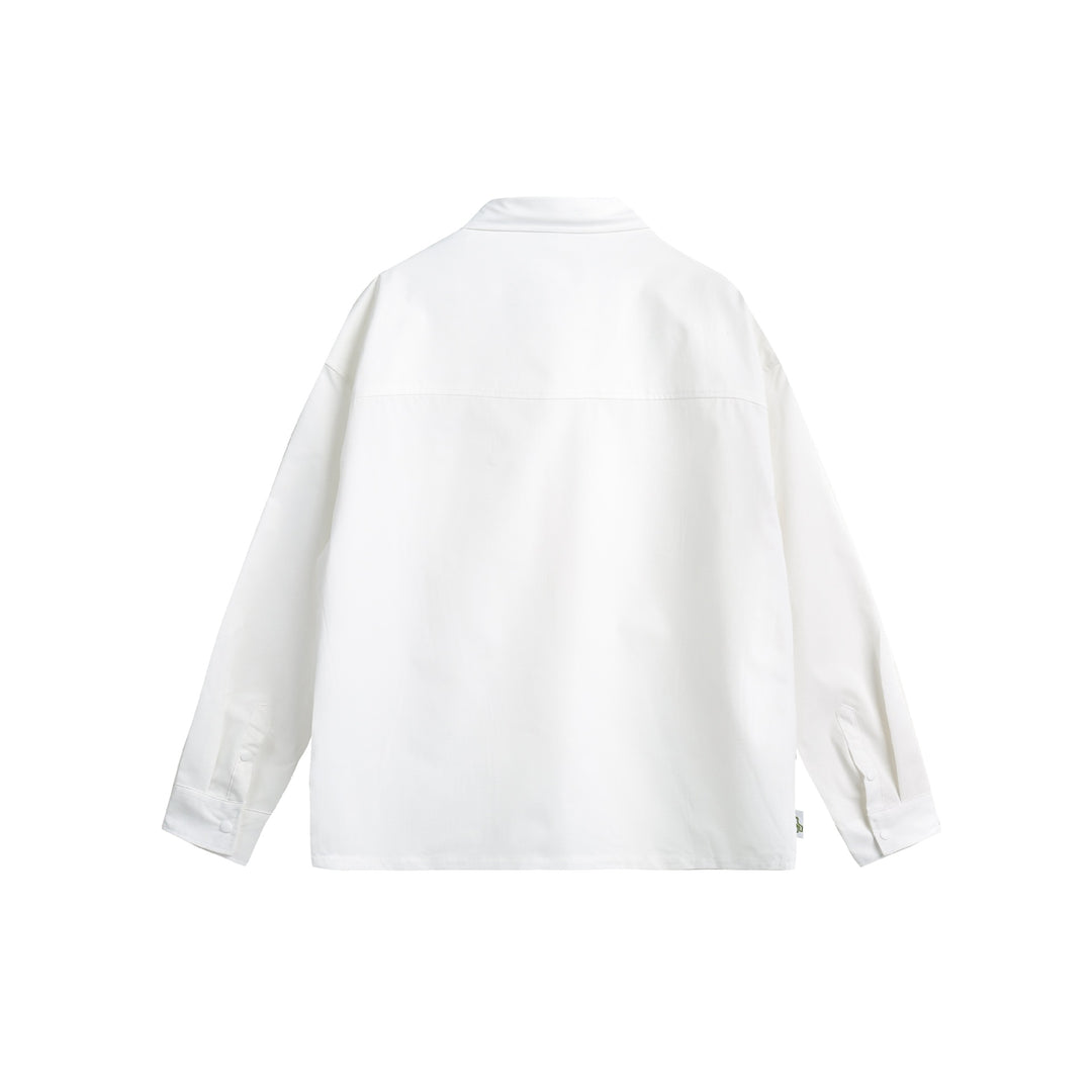 Unisex Overshirtjacke im Utility‑Stil mit Druckknopfleiste und Karabinerdetail Drune