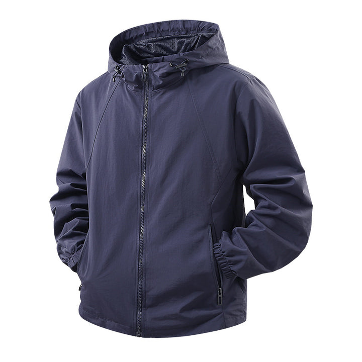 Herren Leichte Outdoor-Jacke mit Kapuze