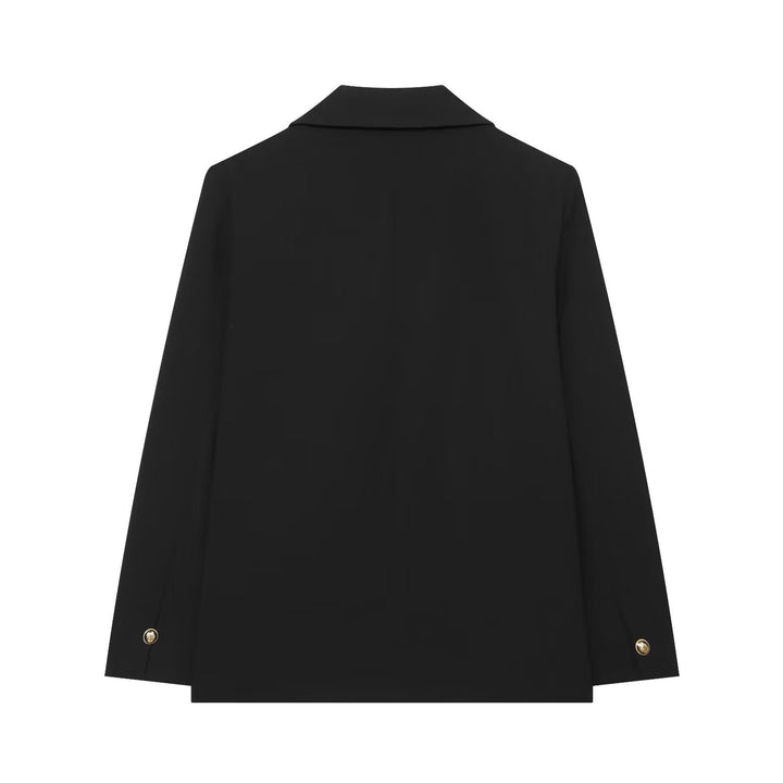 Damen Doppelreihiger Blazer mit goldenen Zierknöpfen Drune