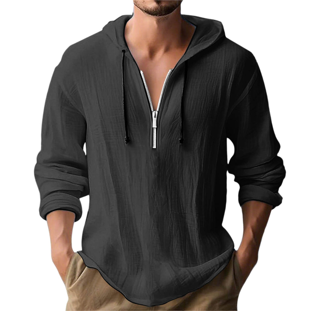 Herren lässiger Kapuzenpullover mit Reißverschluss Drune