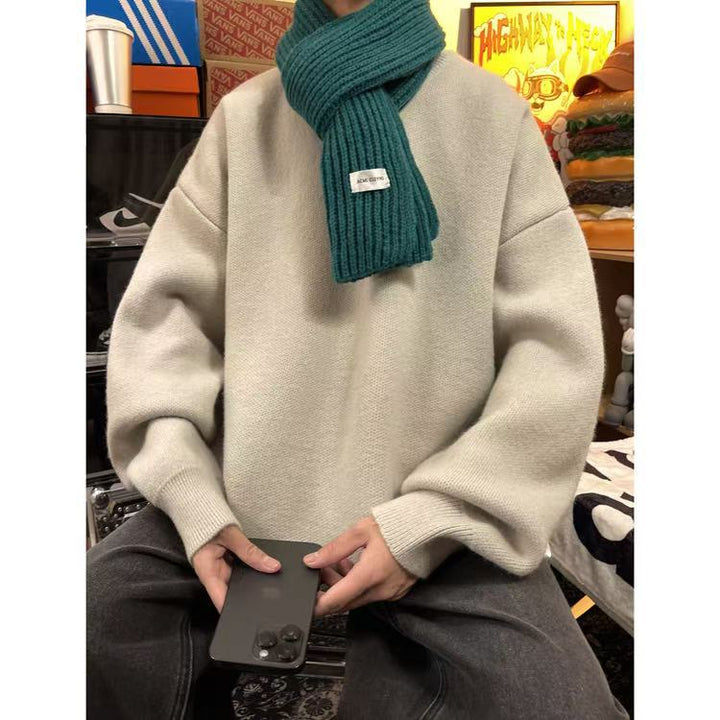 Herren Lässiger Oversized Pullover Drune