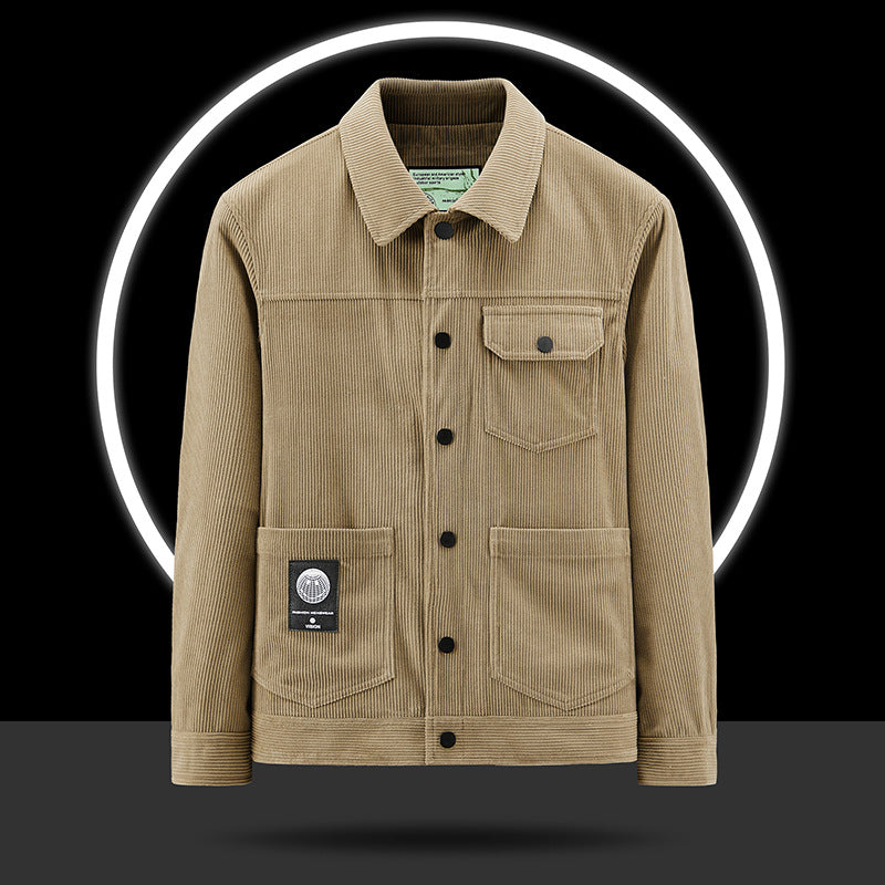 Herren Lässige Cordjacke mit praktischen Taschen und modischem Design Drune