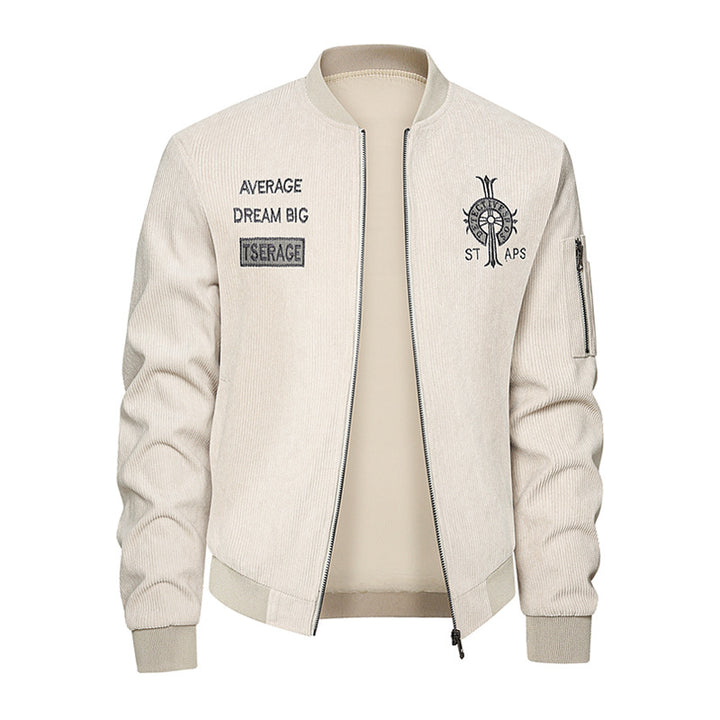 Herren Modische Bomberjacke mit Stickerei Drune