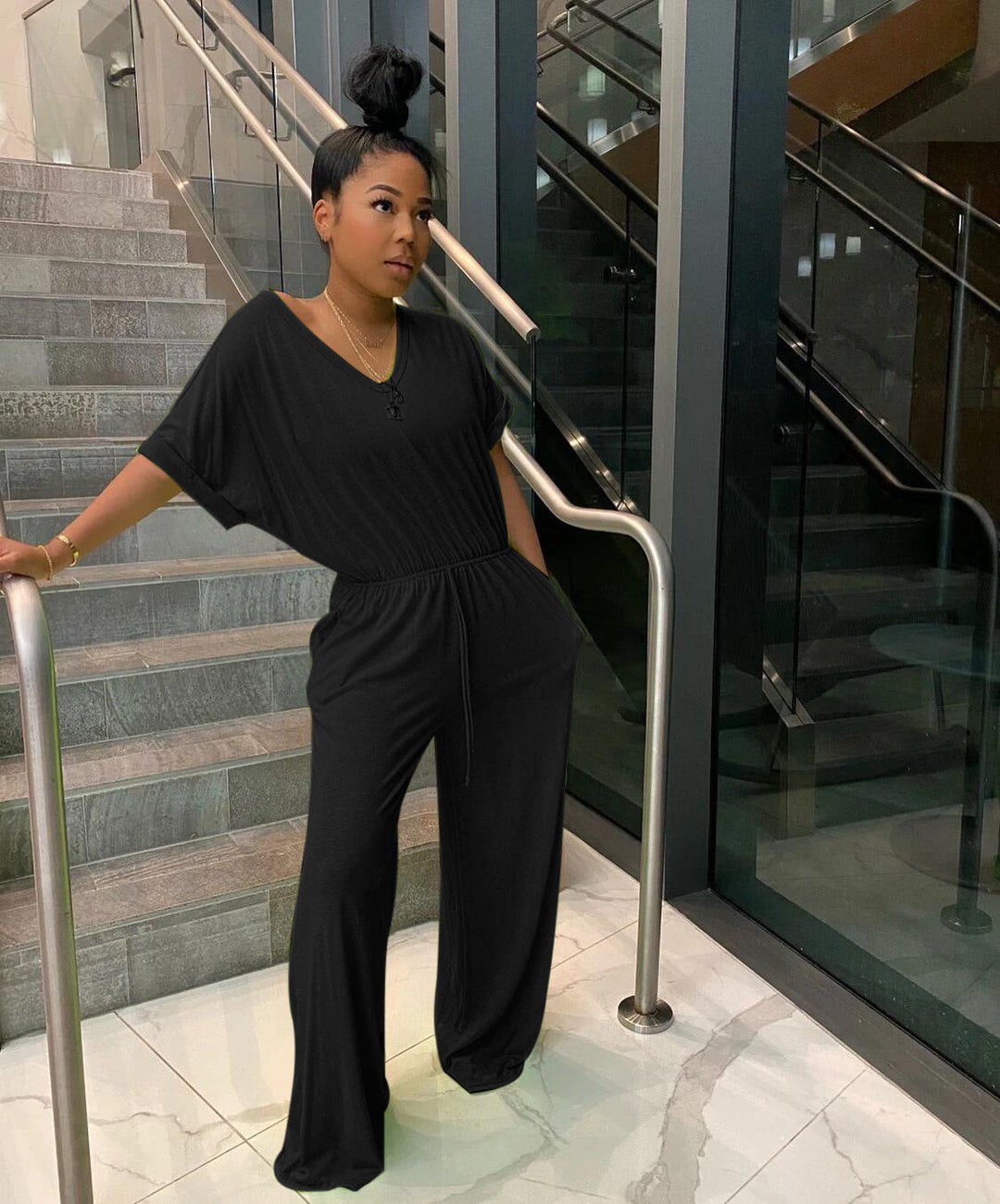Drune | V-Ausschnitt Jumpsuit für Frauen Jane