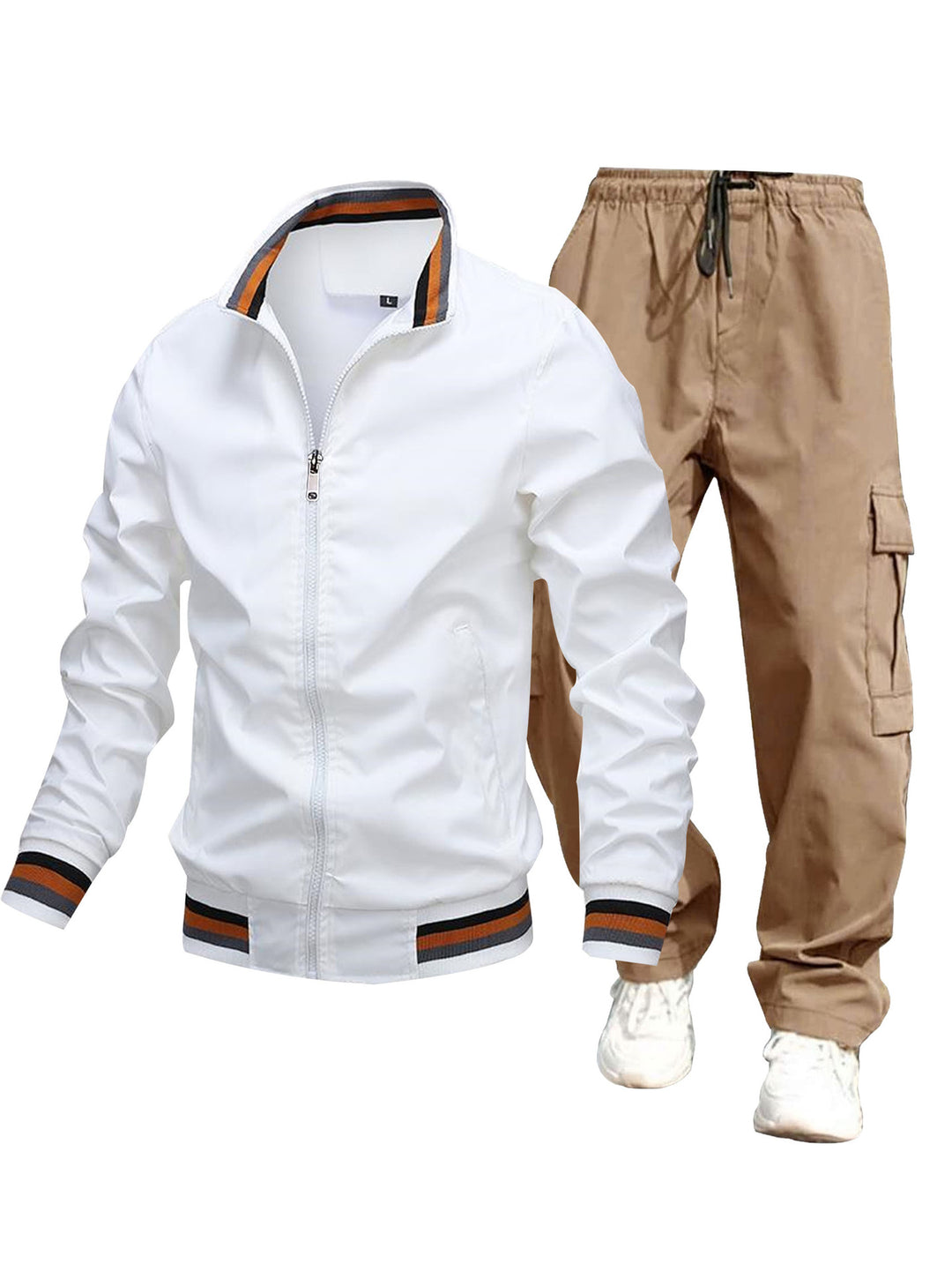 Herren Sportliche Jacke und Cargo-Hosen Drune
