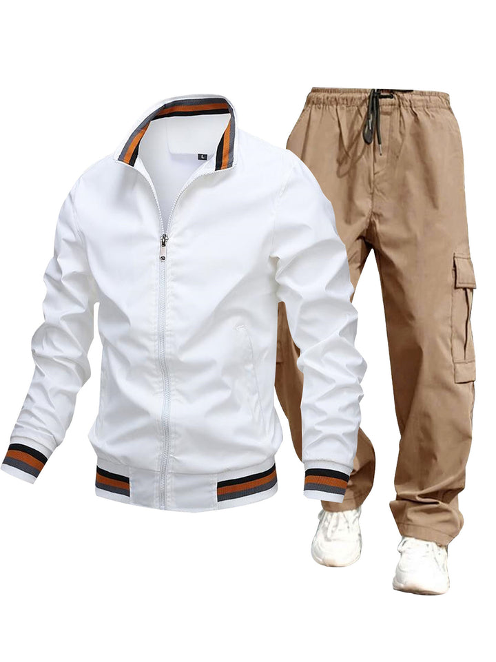 Herren Sportliche Jacke und Cargo-Hosen Drune