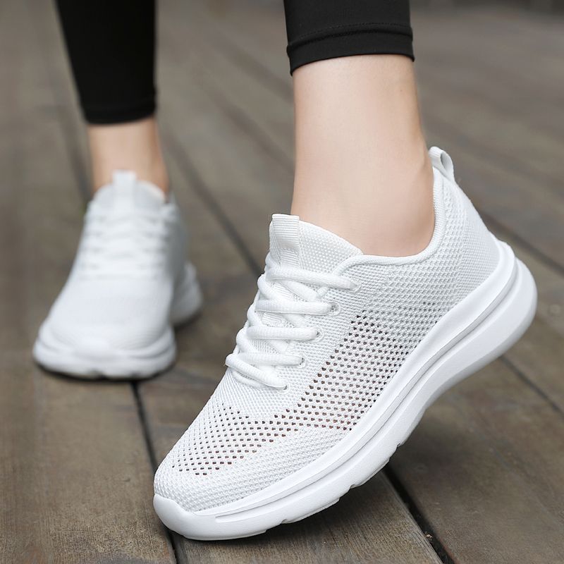 Unisex nan federleichter Mesh-Freizeitschuh mit atmungsaktivem Strukturstrick, ergonomischer Komfortsohle und Zuglasche Drune