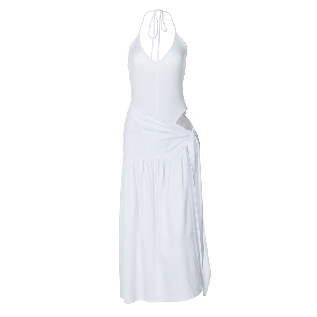 Damen Maxi-Kleid mit elegantem Wickeldesign und seitlichem Schlitz Drune