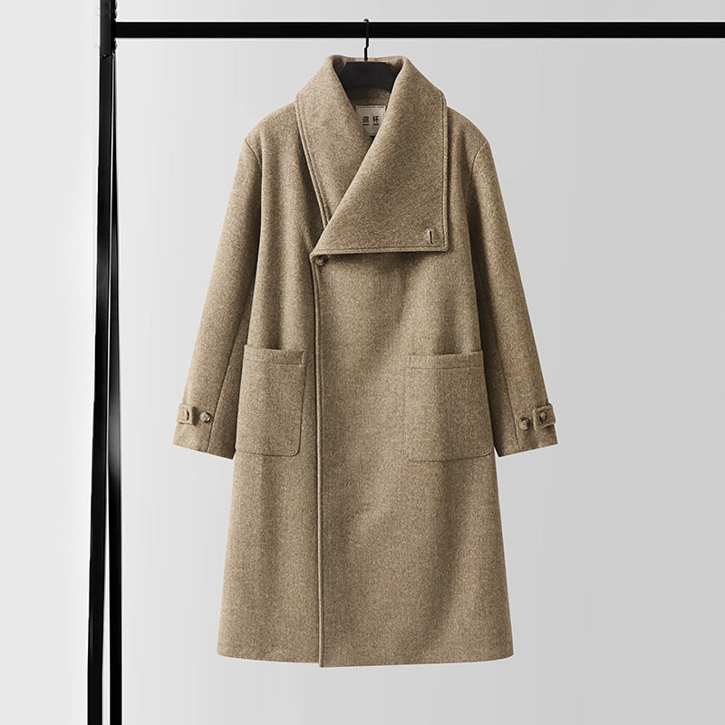 Damen Oversized Wollmix-Mantel mit weitem Schalkragen und aufgesetzten Taschen Drune