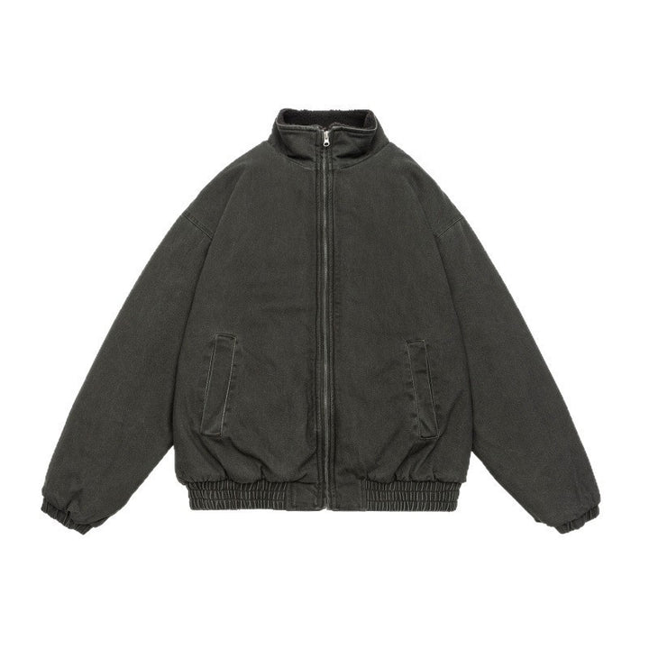 Unisex Wattierte Bomberjacke mit Teddyfutter Drune