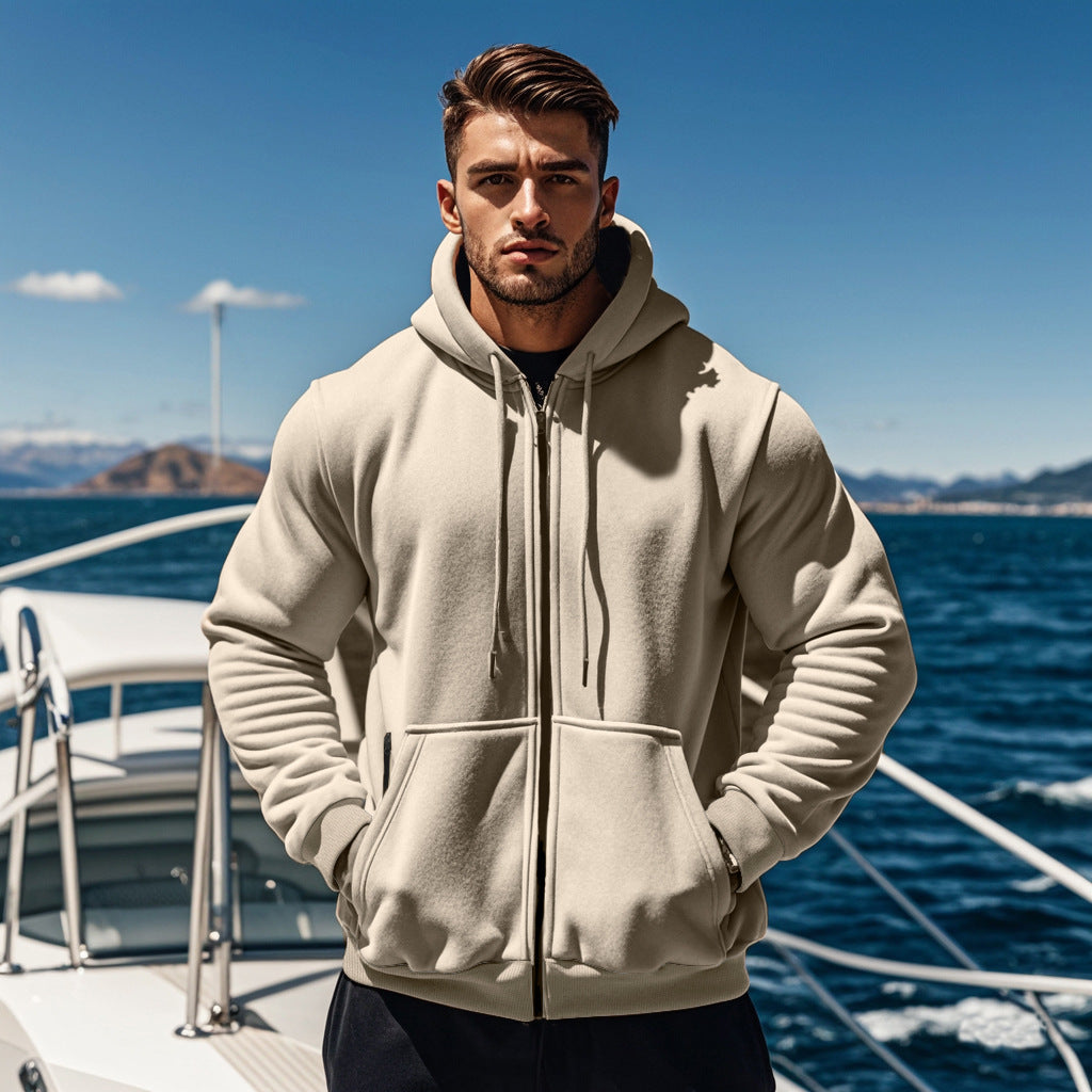 Herren Sportliche Kapuzenjacke mit praktischen Reißverschlusstaschen Drune