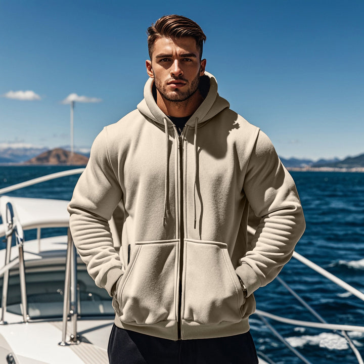 Herren Sportliche Kapuzenjacke mit praktischen Reißverschlusstaschen Drune