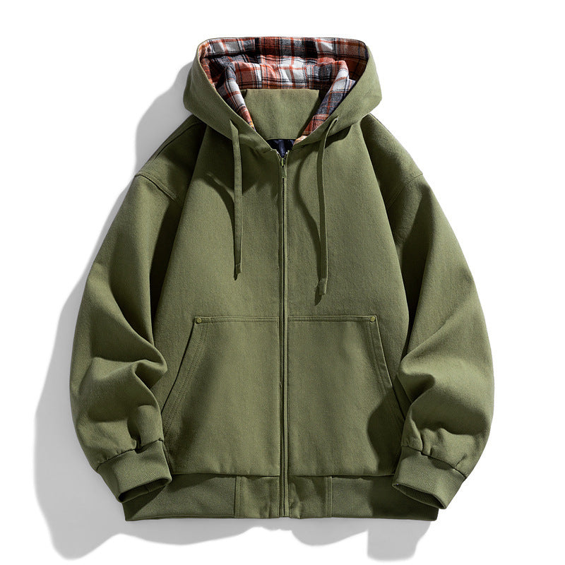 Herren Sportliche Kapuzenjacke mit Fleece-Futter Drune