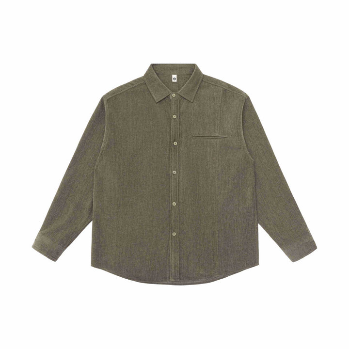 Herren Overshirt-Jacke aus strukturiertem Wollmix mit Brusttasche Drune