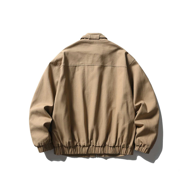 Herren Kurz geschnittene funktionale Canvas-Blousonjacke mit hohem Stehkragen Drune