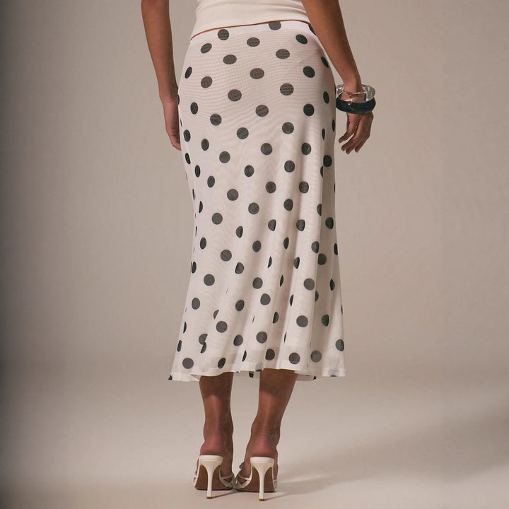 Damen Eleganter Maxirock mit Punkten Drune