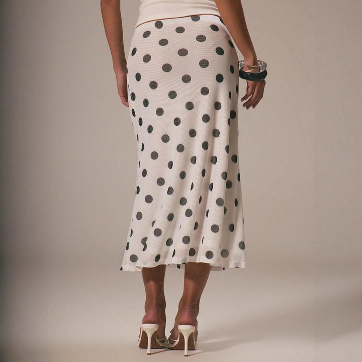 Damen Eleganter Maxirock mit Punkten Drune
