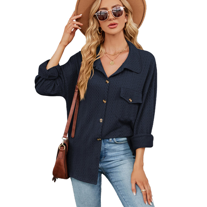 Damen lässige Overshirt mit strukturiertem Design Drune