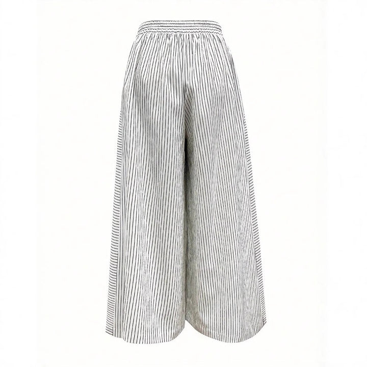 Damen Hochtaillierte Culotte mit Streifen Drune