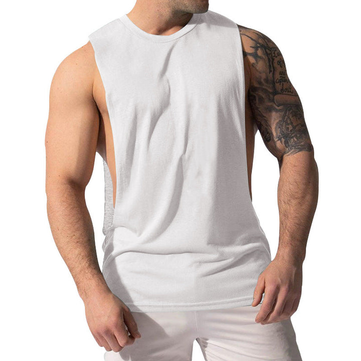 Herren nan Muskelshirt mit extra tiefen Armöffnungen und atmungsaktivem Baumwollmix Drune