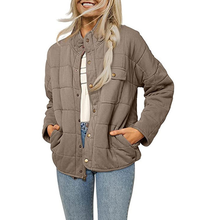 Damen Steppjacke mit dekorativem Knopf Drune