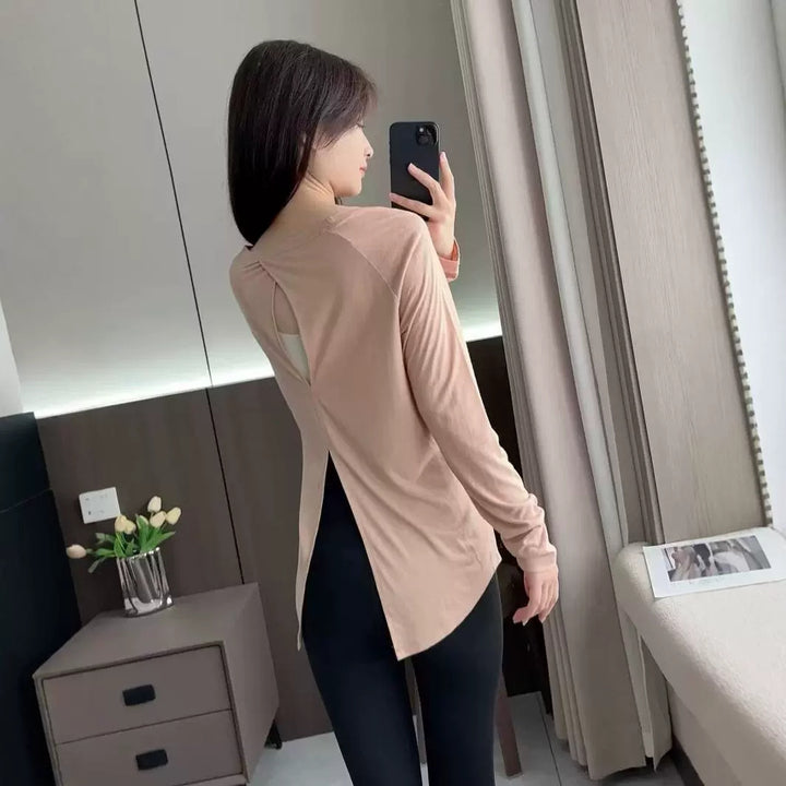 Damen lässiges Langarm-T-Shirt Drune