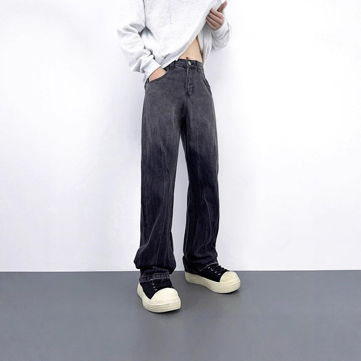 Damen Hohe Taille Baggy Jeans Drune